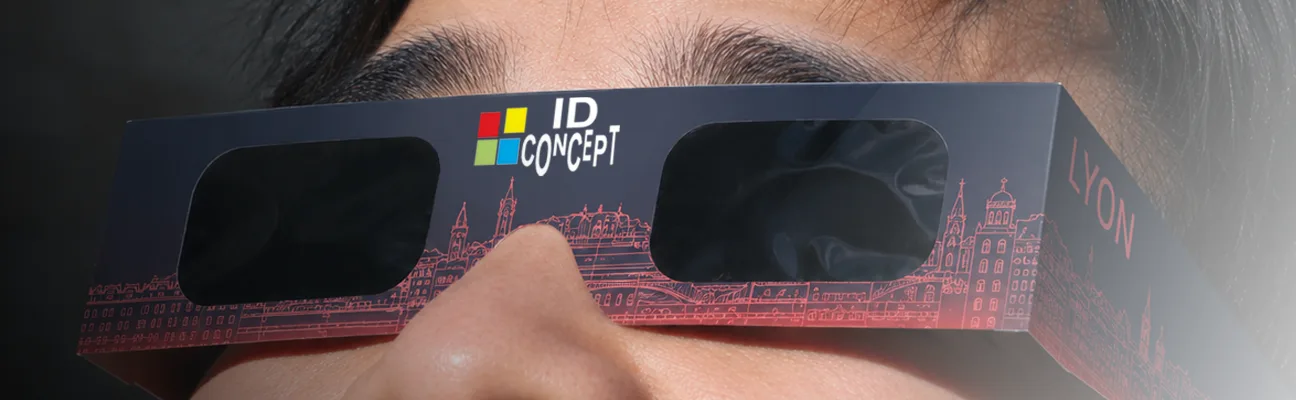 Lunettes éclipse solaire ville